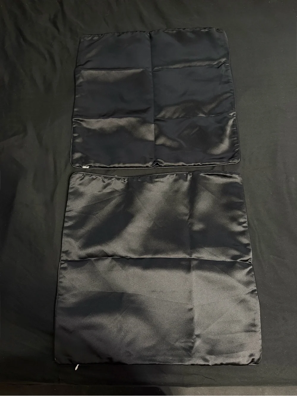 Zebra Print Square Pillow Covers - Black & Silver